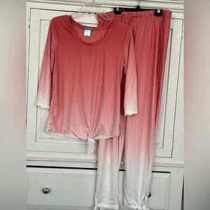 Women's Pink Ombre Pajama Set